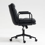 Walker Edison | Chaise de bureau pivotante à roulettes ergonomique en similicuir 