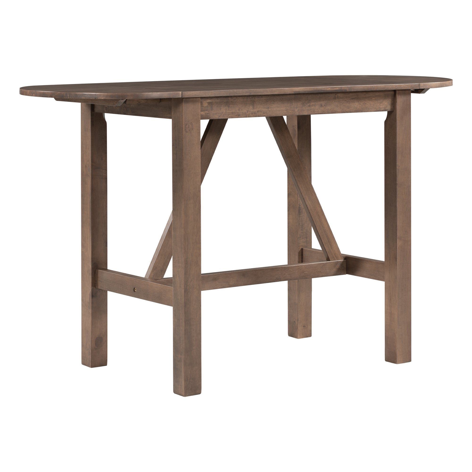 Walker Edison | Ensemble table et chaises de salle à manger 3 pièces en bois, hauteur comptoir, avec abattants
