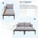 Walker Edison | Lit de jour moderne pour terrasse avec tables d'appoint en bois