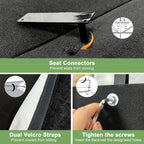 Walker Edison | Canapé deux places noir à assise large et profonde, déhoussable, avec pouf 