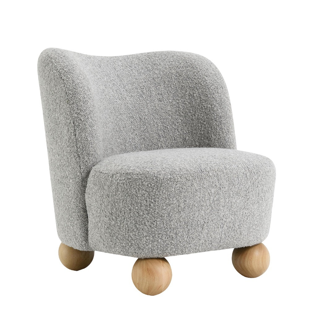 Fauteuil d'appoint incurvé en boucle avec pieds boule