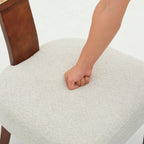 Ensemble de 2 chaises de salle à manger modernes du milieu du siècle en bois et rotin 