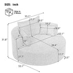 Fauteuil pivotant rond Walker Edison à 360° avec coussins