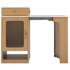 Îlot de cuisine de 181 cm avec table à manger extensible, nombreux rangements et prise électrique