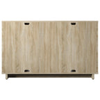 Buffet/lambris de style bohème côtier en lin avec étagères de rangement