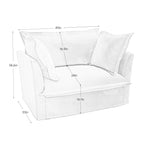 Walker Edison | Ensemble de fauteuils d'appoint à assise profonde et housse amovible