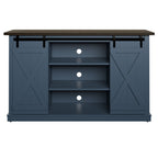 Portes coulissantes de style grange, meuble TV en peuplier de 137 cm, console multimédia