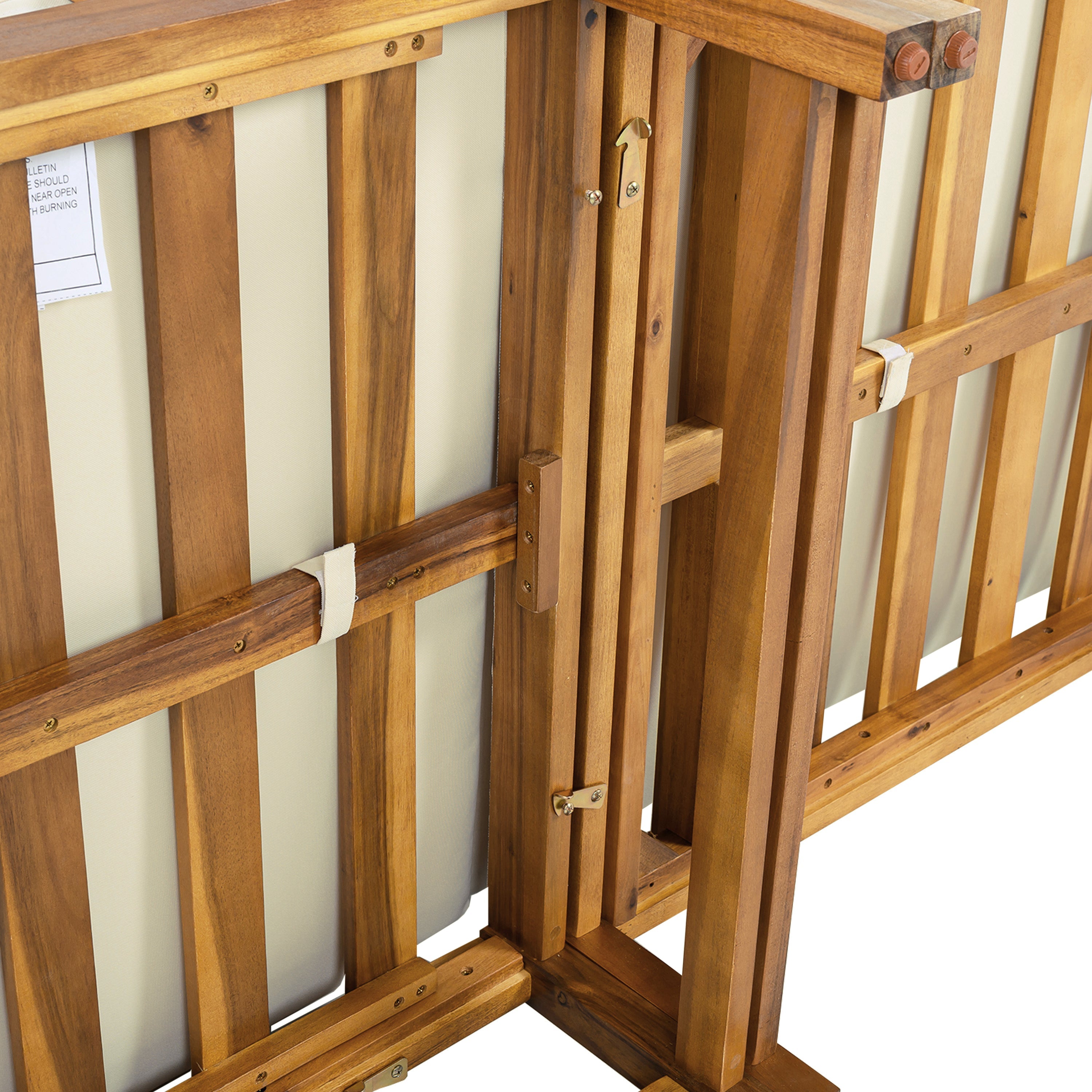 Walker Edison | Canapé d'angle en bois d'acacia avec table basse