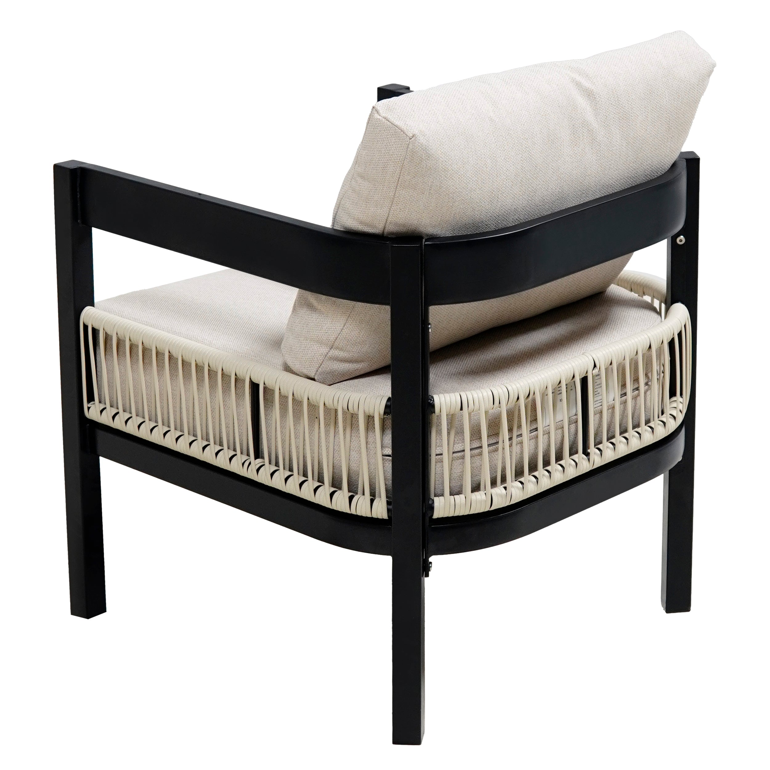 Walker Edison | Ensemble canapé d'extérieur en fer forgé au design moderne avec table basse 