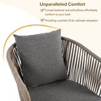 Walker Edison | Ensemble de salle à manger de patio 7 pièces au design moderne en corde