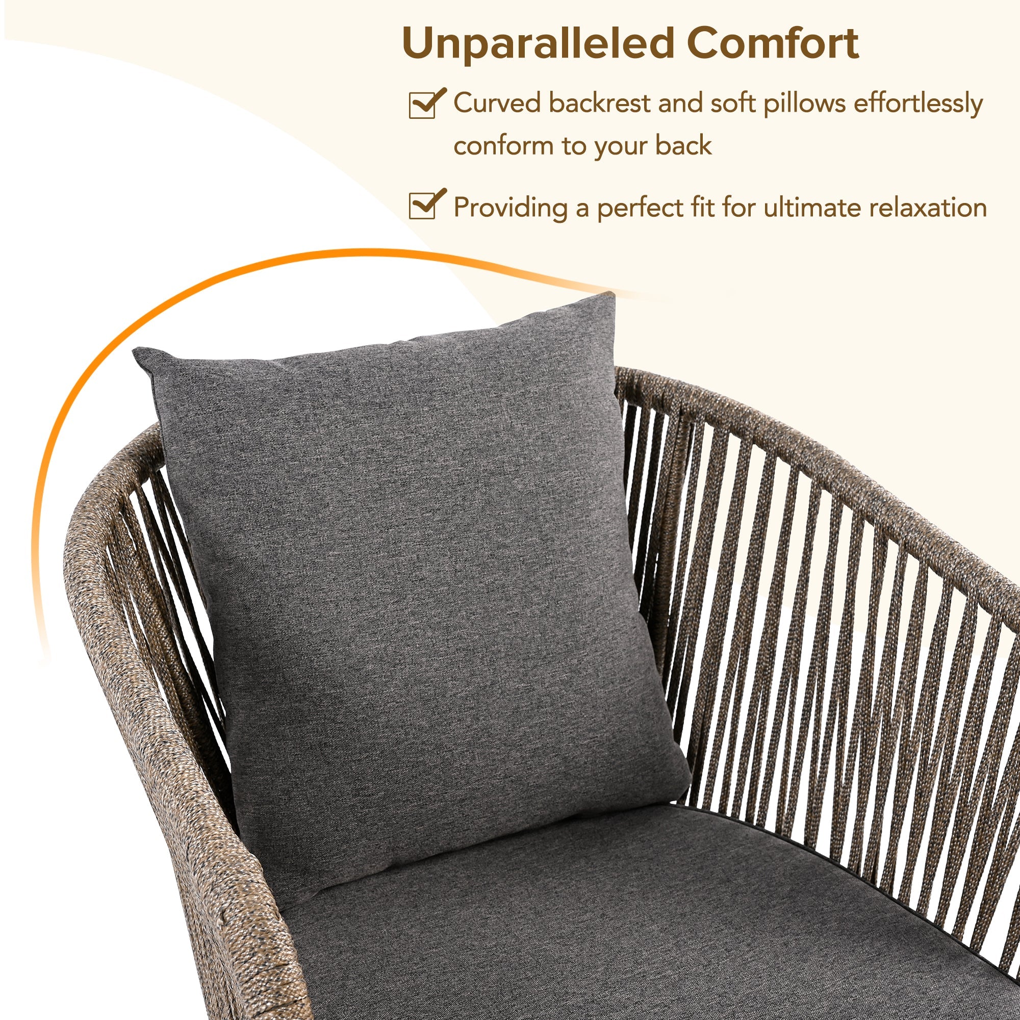 Walker Edison | Ensemble de salle à manger de patio 7 pièces au design moderne en corde