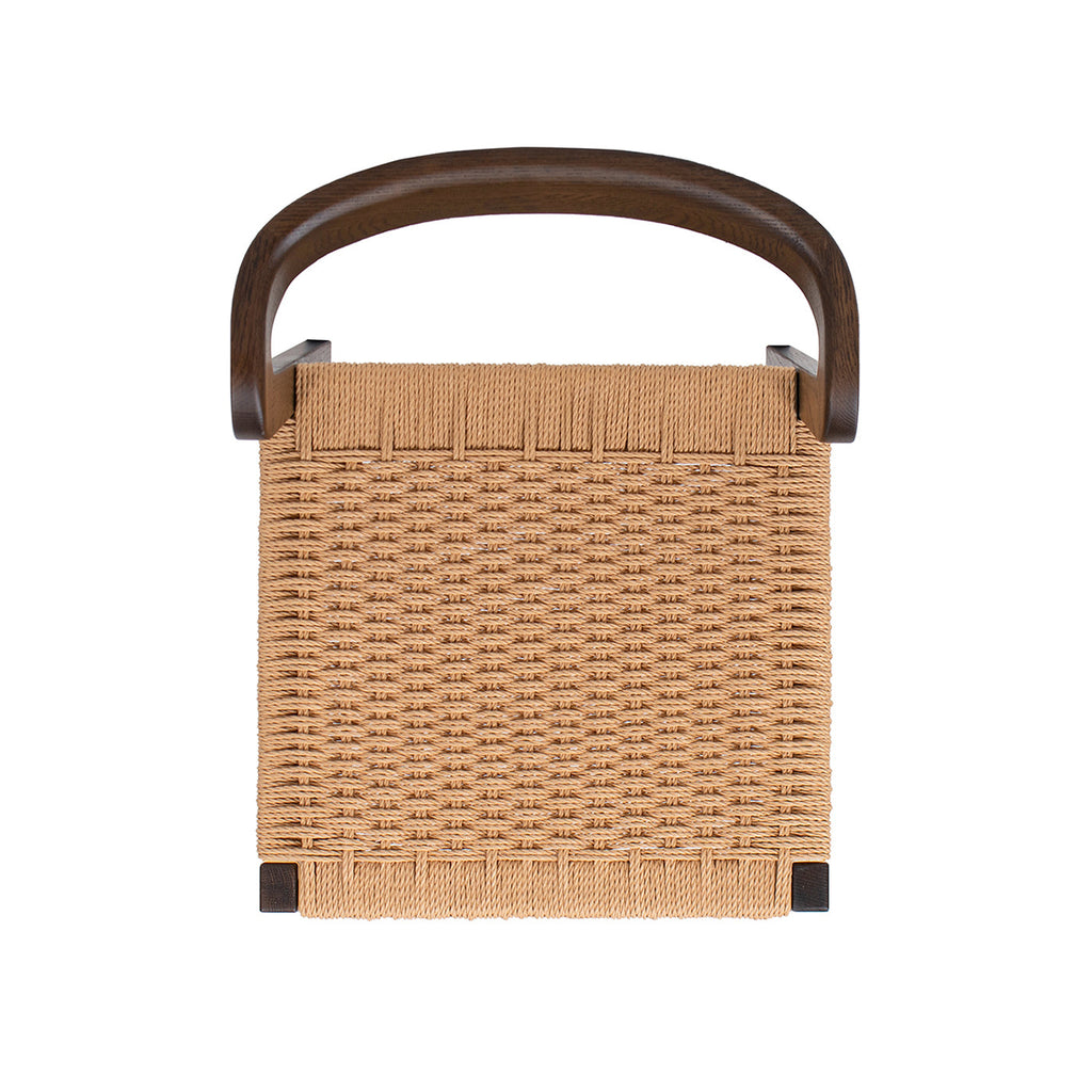 Chaise de salle à manger Capri en chêne avec assise tissée 