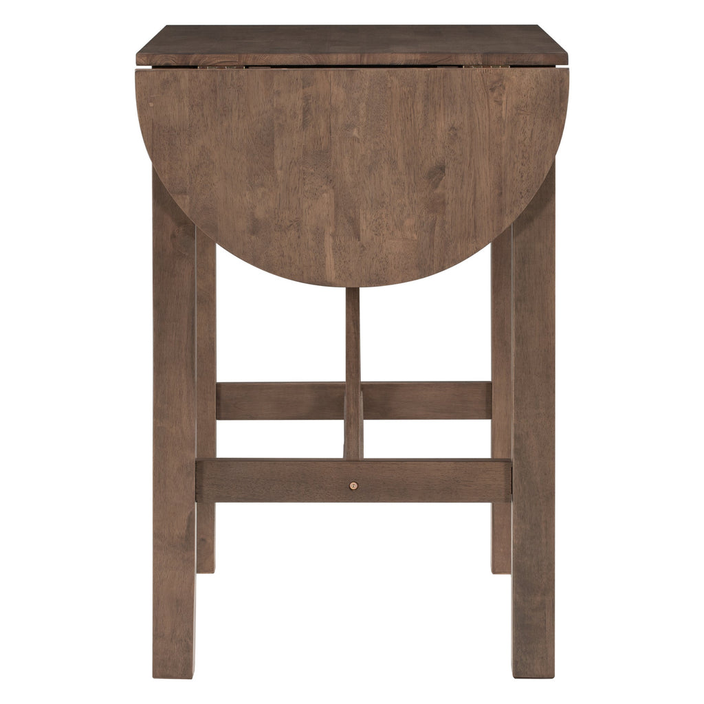 Walker Edison | Ensemble table et chaises de salle à manger 3 pièces en bois, hauteur comptoir, avec abattants