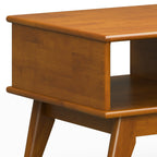 Table basse relevable en teck Walker Edison | Style milieu du siècle