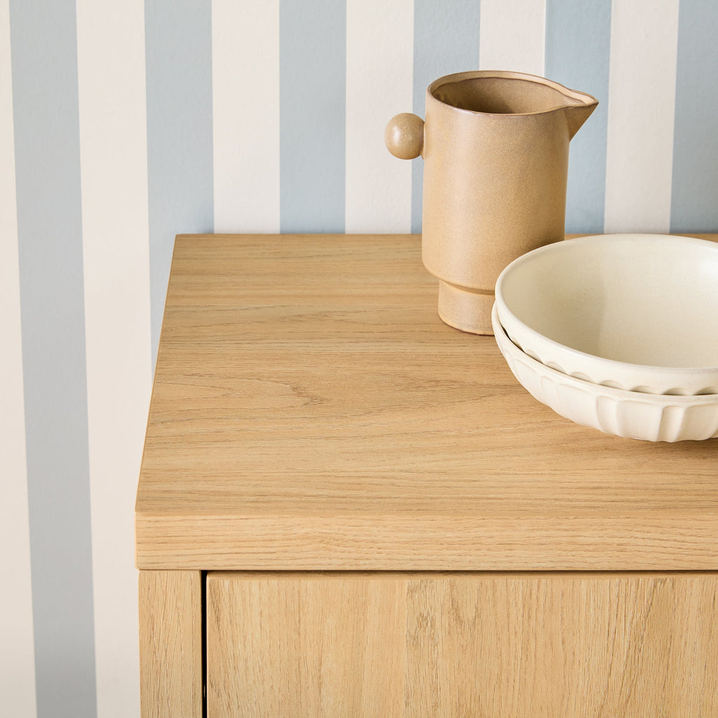 Buffet/meuble TV Paisley 60 moderne à bords festonnés, montage facile