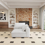 Walker Edison | Canapé d'angle modulable Cloud Home Comfort avec pouf de rangement 