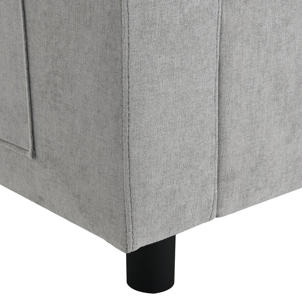 Walker Edison | Canapé d'angle modulaire moderne en chenille nuage avec rangement
