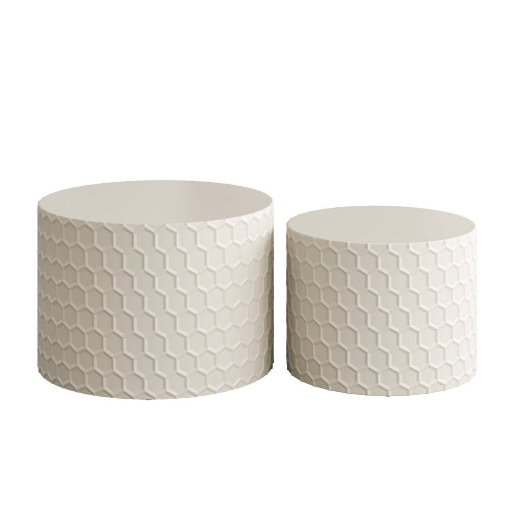 Walker Edison | Ensemble de tables basses gigognes minimalistes en nid d'abeille