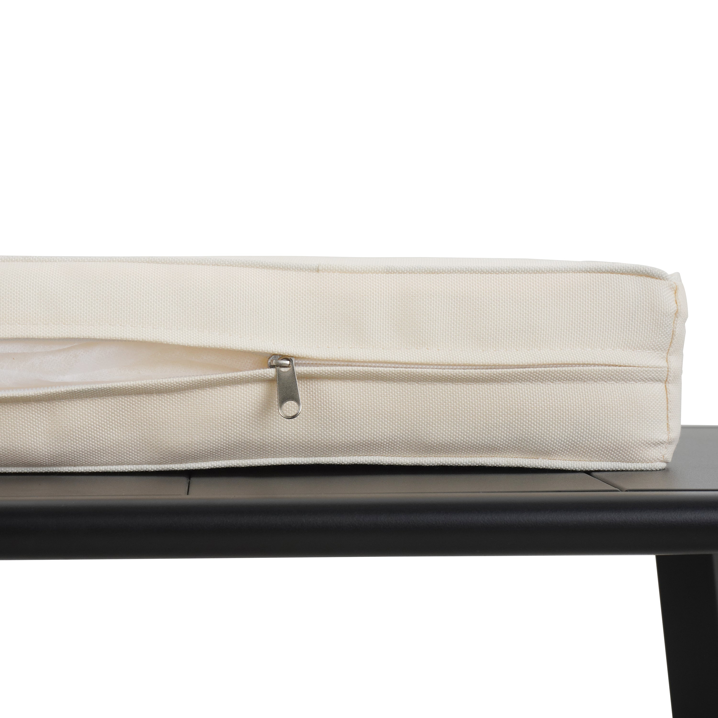 Ensemble de mobilier de patio extérieur au design métallique incurvé 