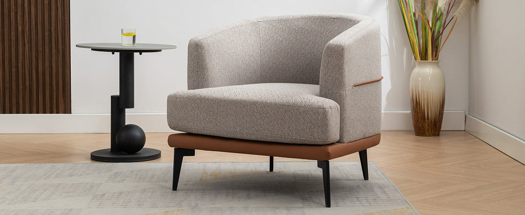 Fauteuil d'appoint moderne bicolore Walker Edison |