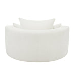 Fauteuil pivotant rond Walker Edison à 360° avec coussins