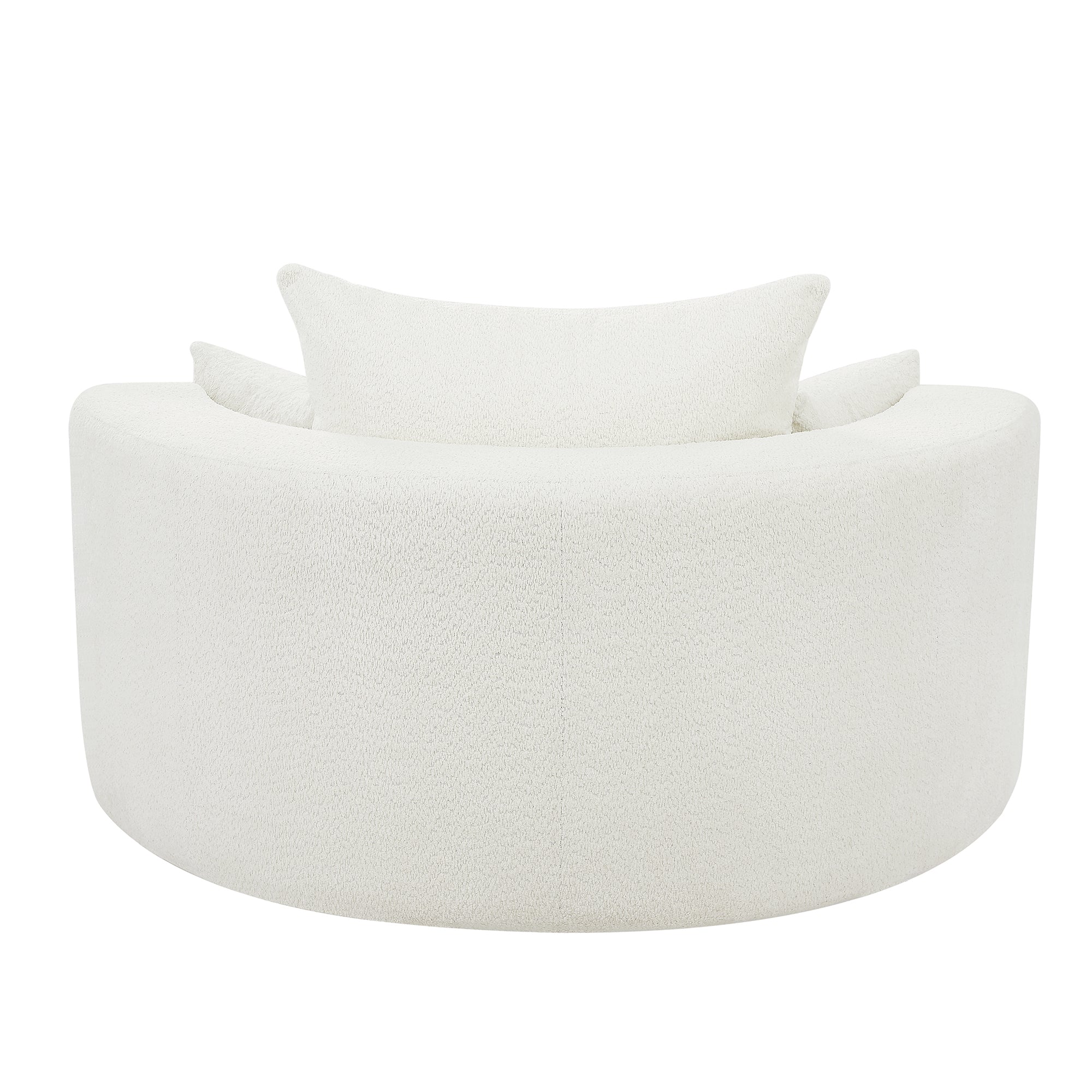 Fauteuil pivotant rond Walker Edison à 360° avec coussins