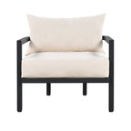 Ensemble de canapés d'extérieur en acier au design incurvé Walker Edison | 