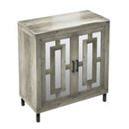 Meuble d'entrée à portes miroir finition antique