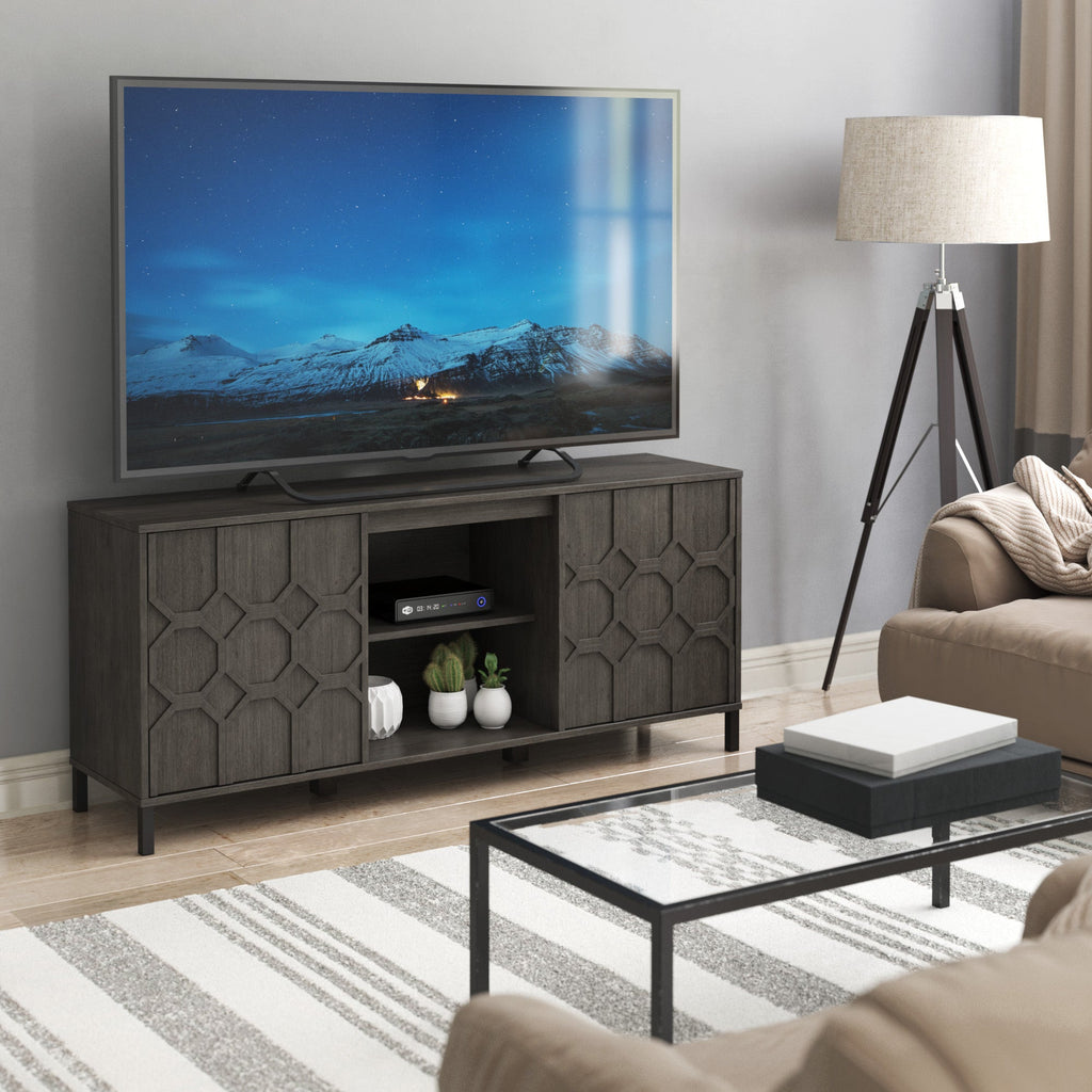 Meuble TV/console multimédia 59' au design en bois