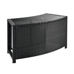 Walker Edison | Ensemble de canapé de patio en rotin avec structure de spa et espaces de rangement