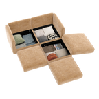 Walker Edison | Canapé deux places moderne et élégant en chenille camel avec pouf