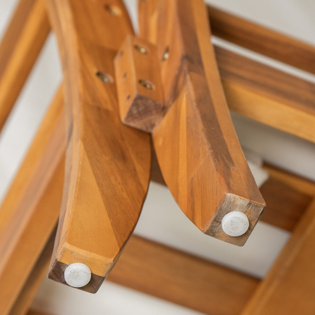 Ensemble de canapés d'angle modulaires d'extérieur 6 pièces en bois d'acacia Walker Edison 