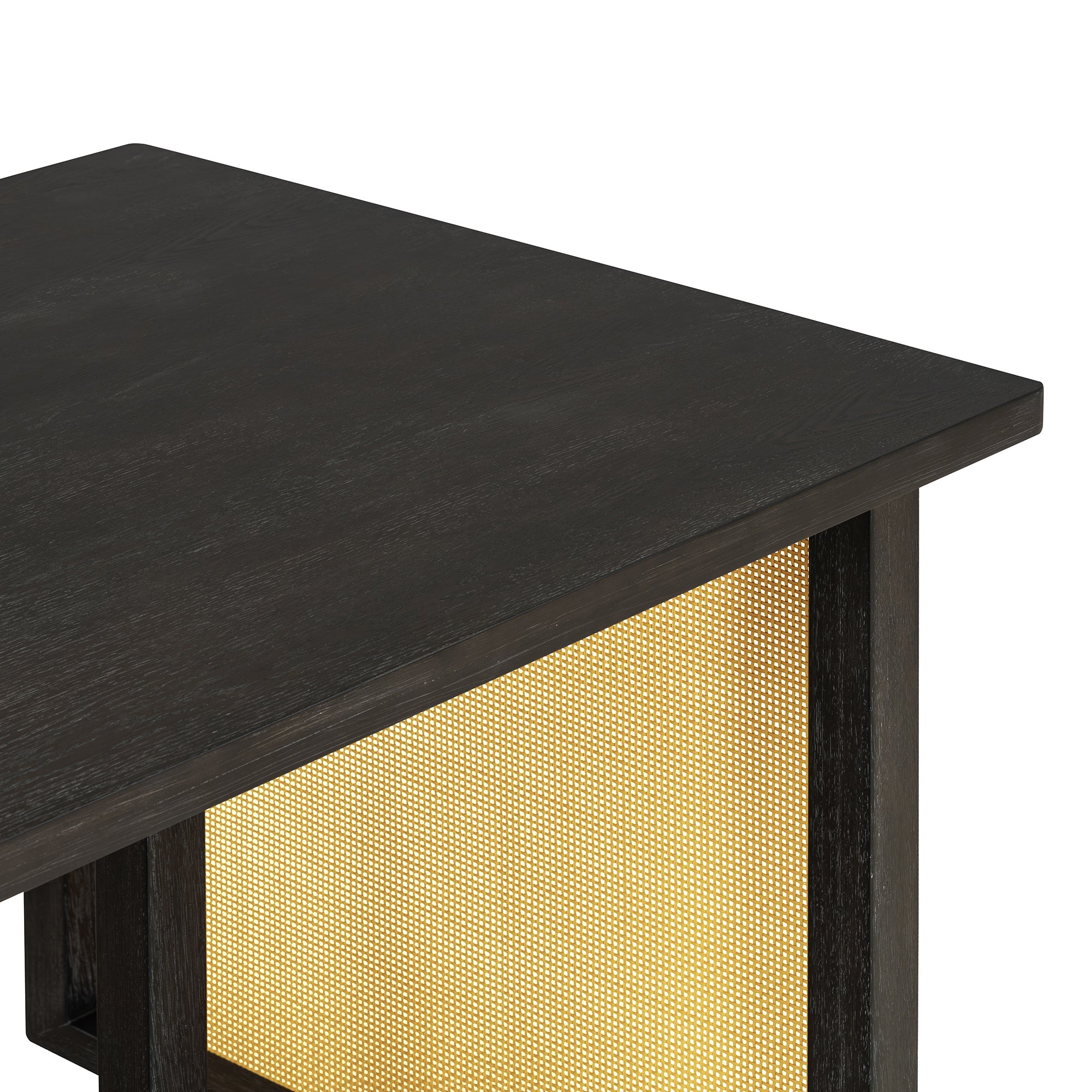 Ensemble de table et chaises de style campagnard en rotin bohème 7 pièces pour 6 personnes