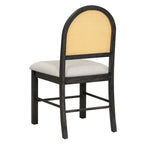 Ensemble de table et chaises de style campagnard en rotin bohème 7 pièces pour 6 personnes