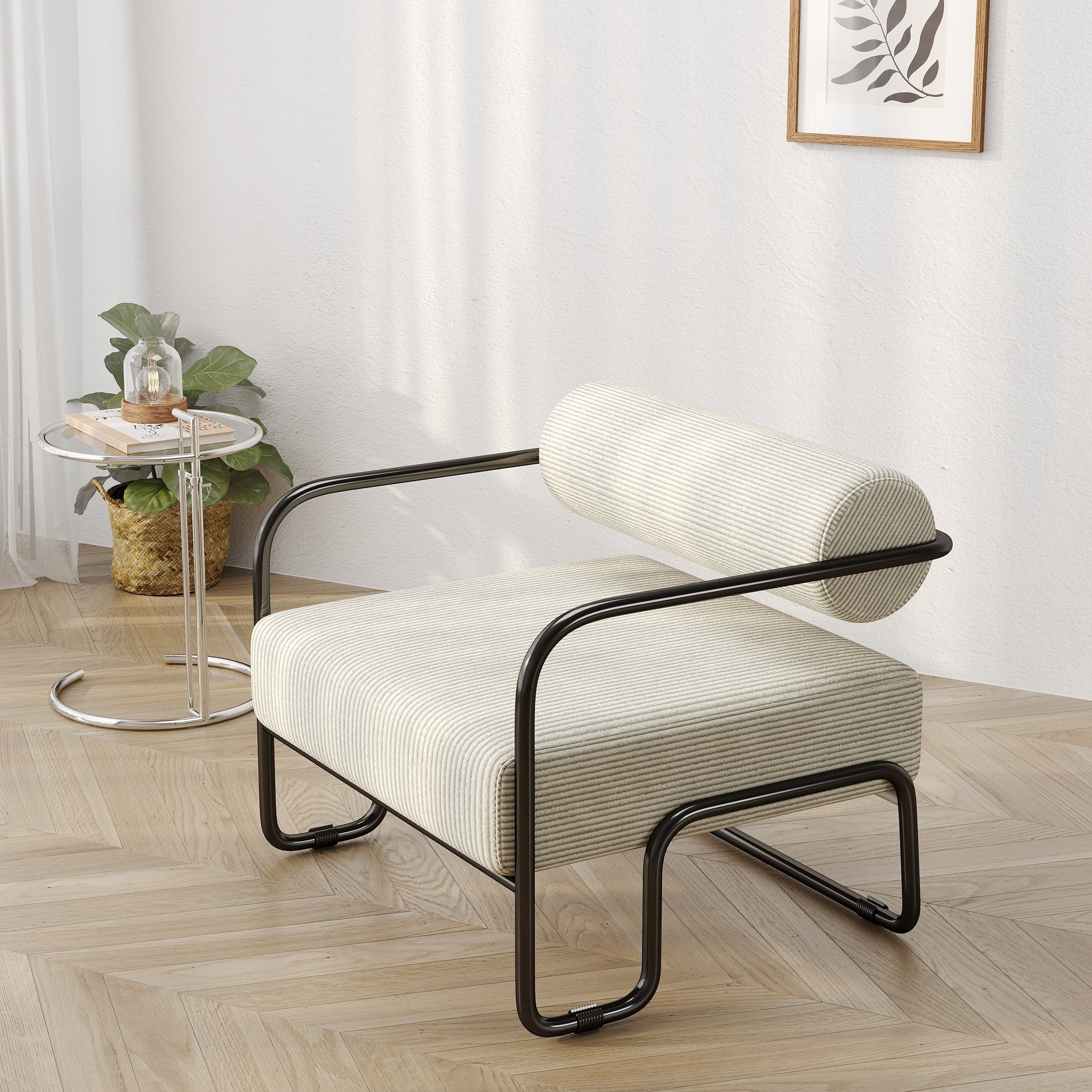 Fauteuil d'appoint contemporain en fer Walker Edison | Modèle moderne