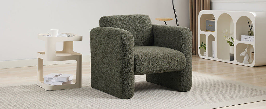 Walker Edison | Fauteuil d'appoint Sherpa Modern Cloud