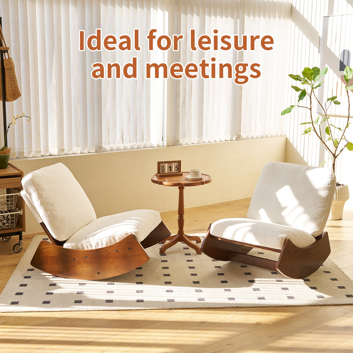 Walker Edison | Fauteuil à bascule moderne en bois massif