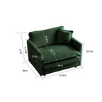 Fauteuil canapé-lit en chenille avec coussin Cloud Pillow Top