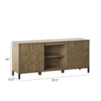 Meuble TV/console multimédia 59' au design en bois