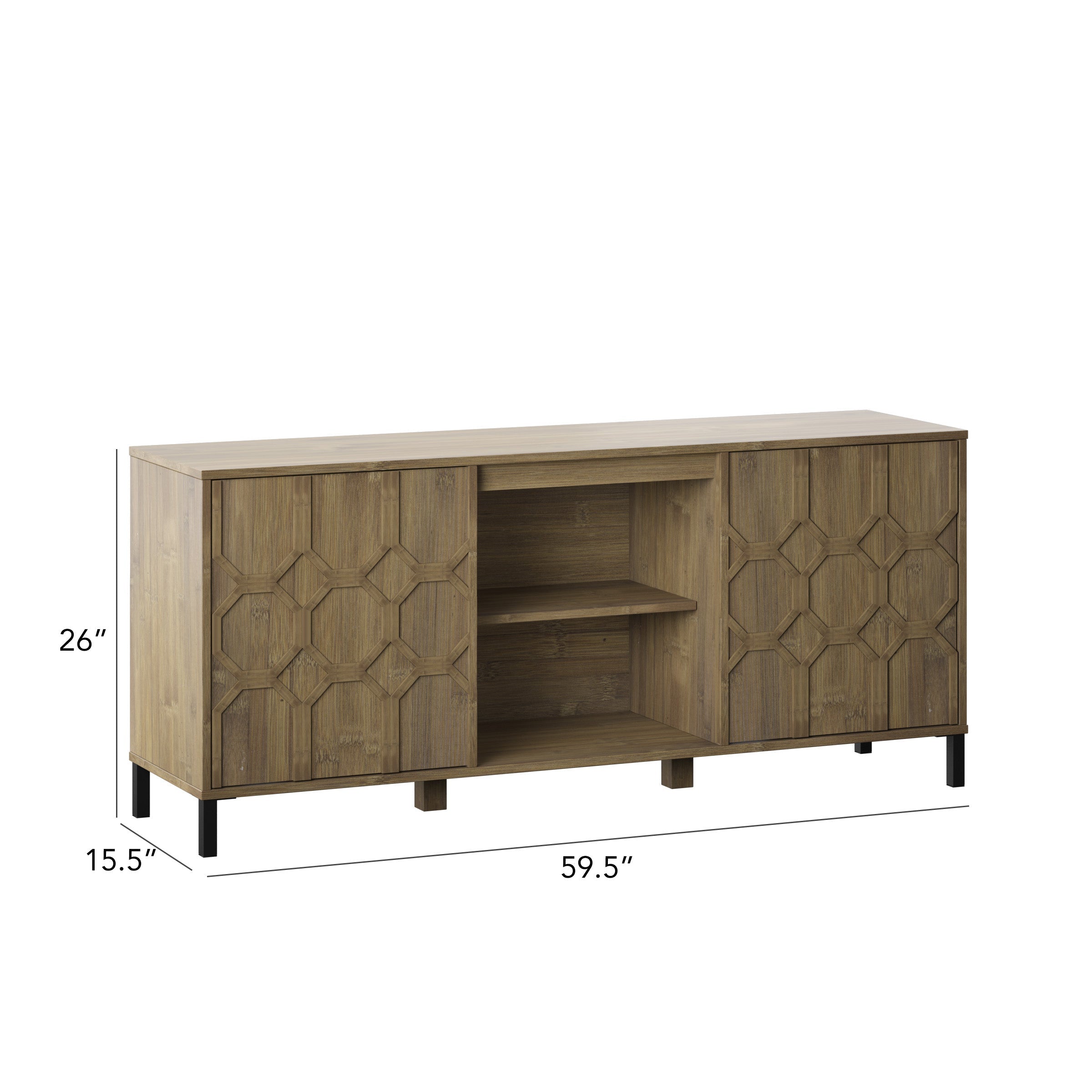 Meuble TV/console multimédia 59' au design en bois