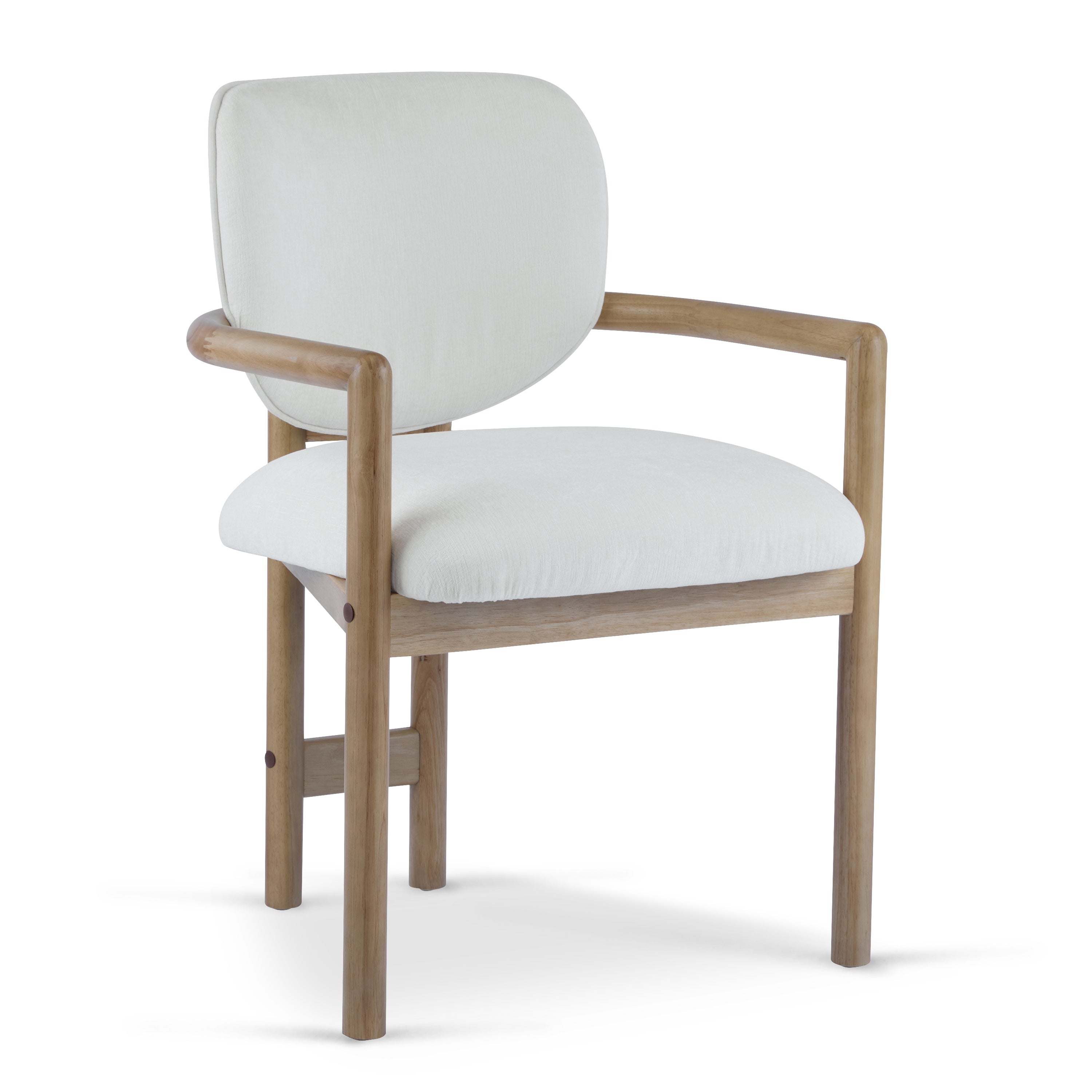 Walker Edison | Ensemble de 2 chaises de salle à manger modernes en bois rembourrées