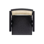 Tabouret de bar Milan 25,5' moderne en résine bouclée avec dossier et accoudoirs, lot de 3 