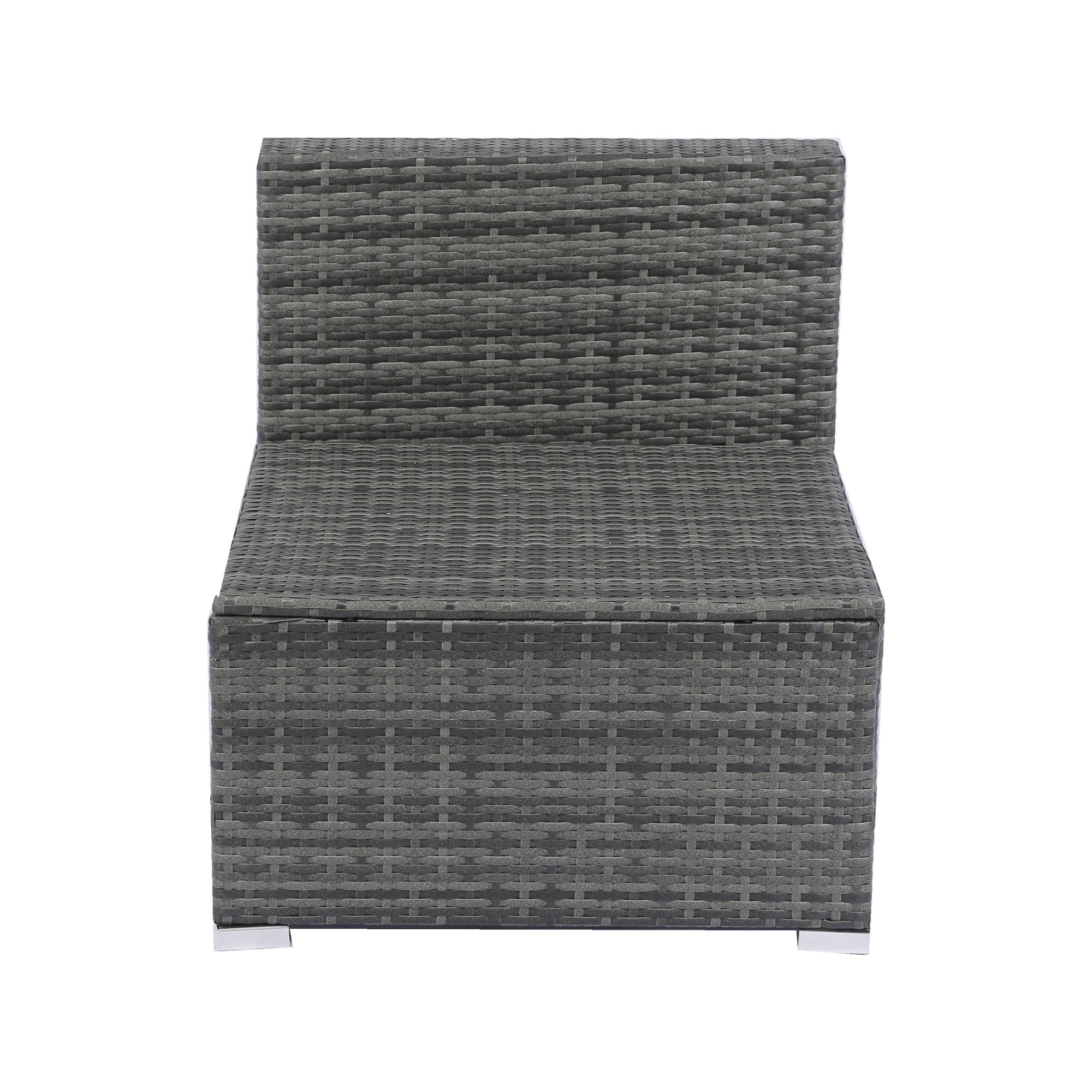 Ensemble de canapés d'angle 7 pièces en rotin tressé avec auvent pour terrasse extérieure Walker Edison 