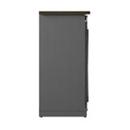 Portes coulissantes de style grange, meuble TV en peuplier de 137 cm, console multimédia