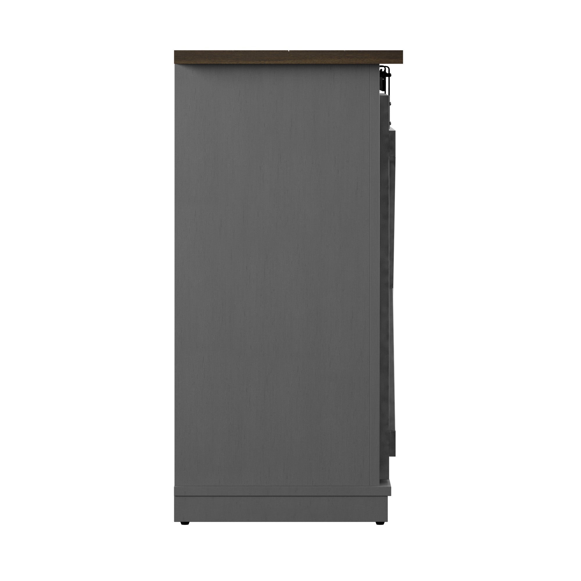 Portes coulissantes de style grange, meuble TV en peuplier de 137 cm, console multimédia