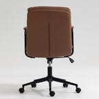 Walker Edison | Chaise de bureau pivotante ergonomique en similicuir marron 