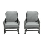 Walker Edison | Ensemble de 2 fauteuils à bascule d'extérieur minimalistes et contemporains