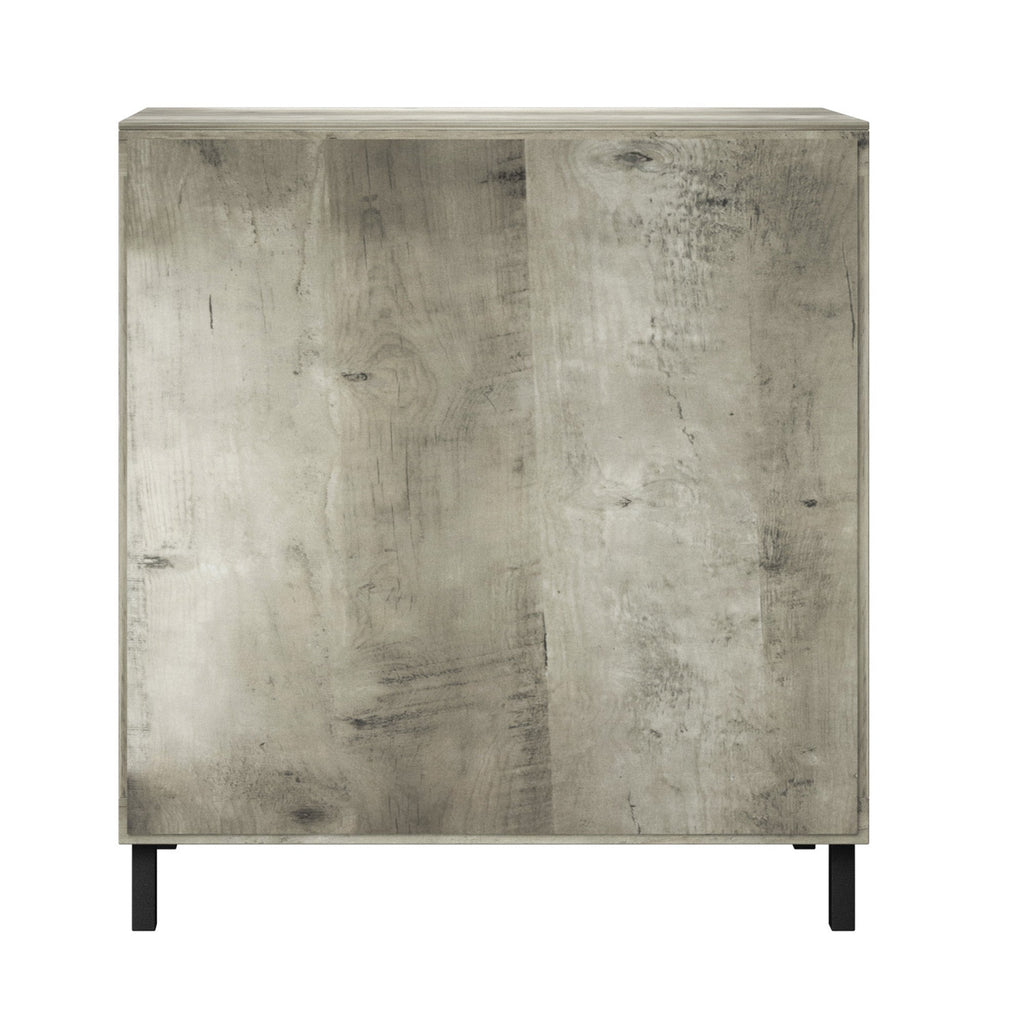 Meuble d'entrée à portes miroir finition antique