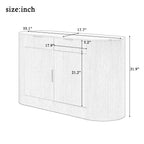 Meuble de rangement d'appoint cannelé au design incurvé - Buffet / Meuble TV