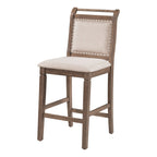 Walker Edison | Ensemble table et chaises de salle à manger 3 pièces en bois, hauteur comptoir, avec abattants